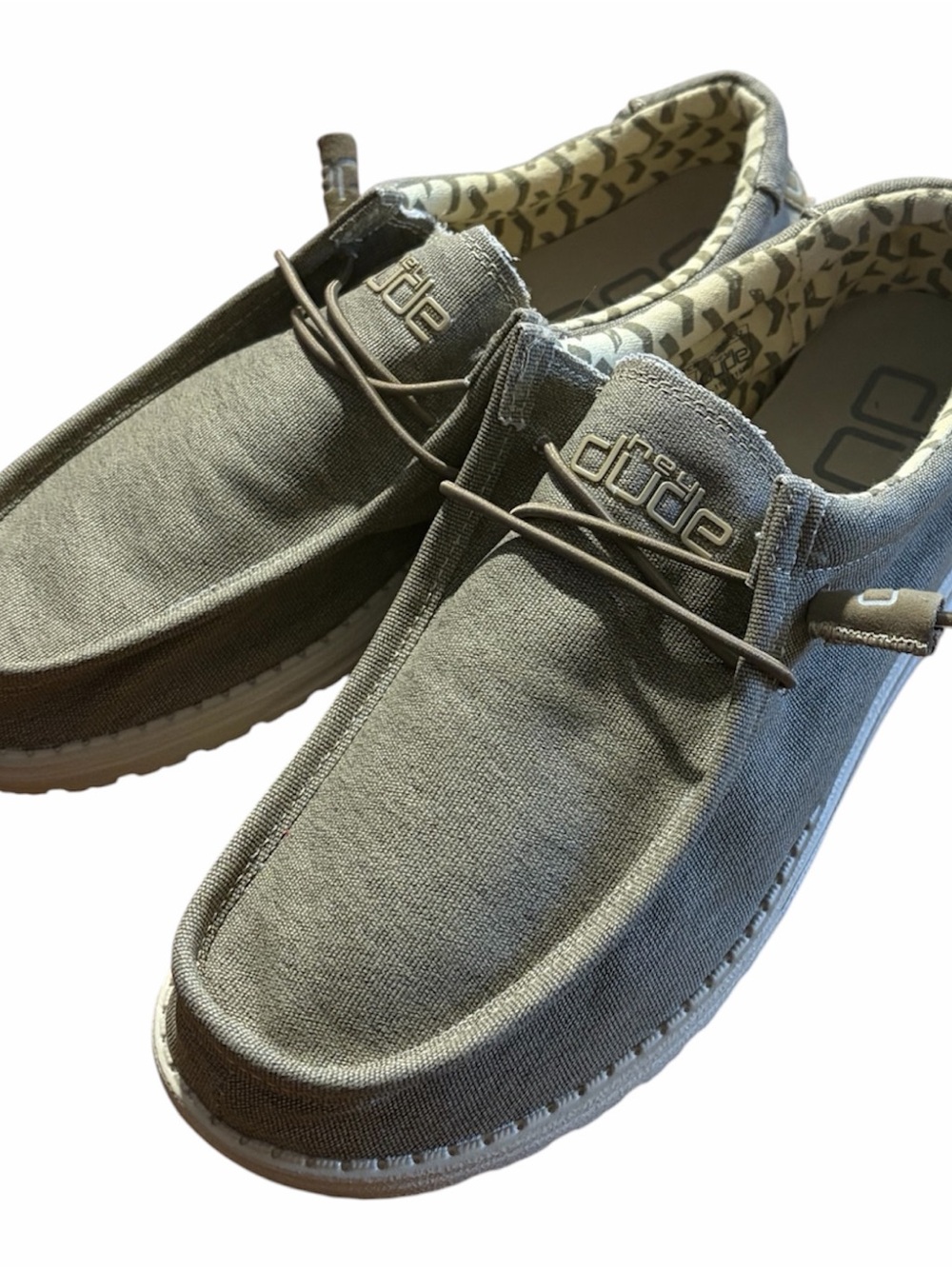 Hey Dude Casual Slip-On Loafers in Gray Canvas size 9